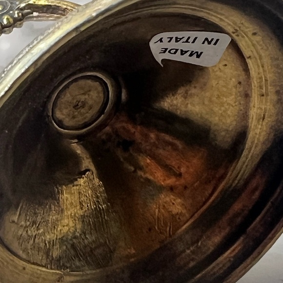 Vintage Mini Metal Candelabra - Art Nouveau Gold-Tone Taper Candle Holders Italy - Picture 4 of 8